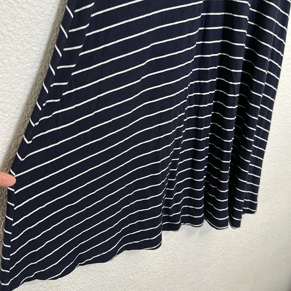 Seraphine Navy White Striped Fit & Flare Maternity Nursing Dress Rowan Size 12 - Picture 3 of 14